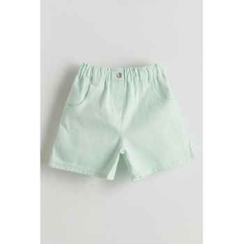 Pantaloni scurti uni cu talie elastica