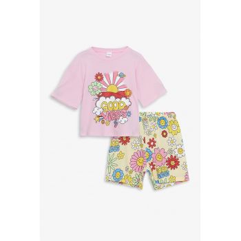 Pijama cu imprimeu floral