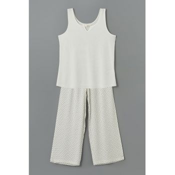 Pijama cu snur de ajustare in talie