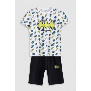 Pijama din bumbac cu imprimeu desene animate