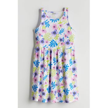 Rochie cu imprimeu fara maneci