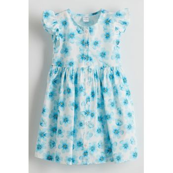 Rochie din bumbac cu nasturi
