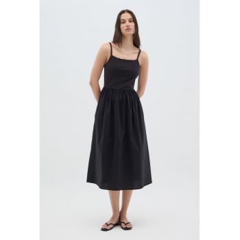Rochie midi cu decolteu patrat