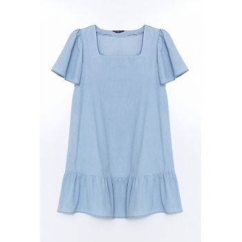 Rochie midi cu model uni