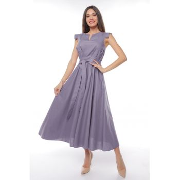 Rochie midi din bumbac cu un cordon