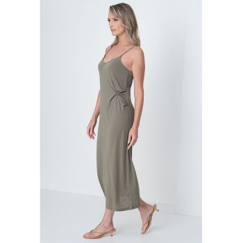 Rochie midi dreapta cu bretele inguste Canora
