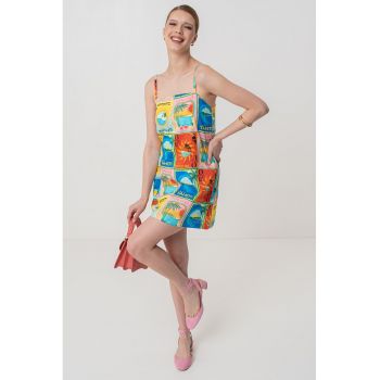 Rochie mini cu imprimeu grafic