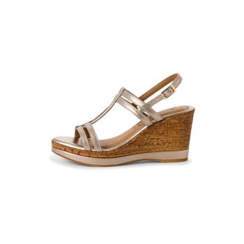 Sandale wedge cu barete