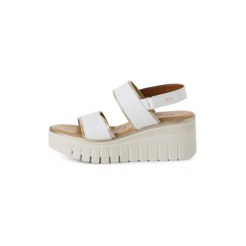 Sandale wedge cu velcro