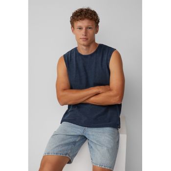 Top regular fit din bumbac