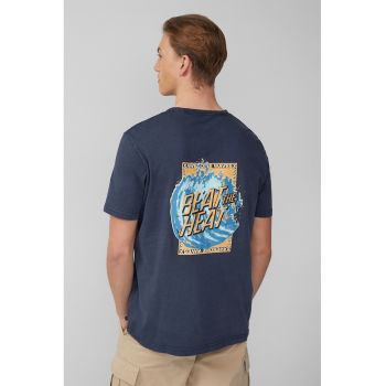 Tricou cu model grafic frontal si pe partea din spate