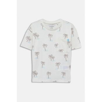 Tricou cu model si buzunar pe piept