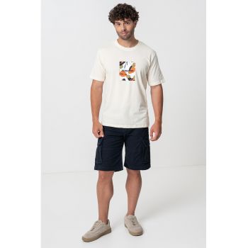 Tricou de bumbac cu imprimeu frontal