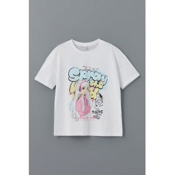 Tricou de bumbac cu imprimeu grafic