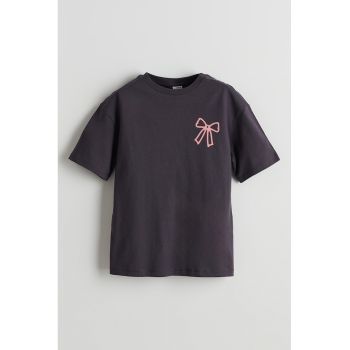 Tricou de bumbac cu imprimeu text