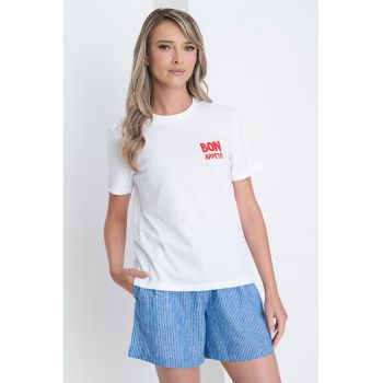 Tricou de bumbac organic cu imprimeu grafic