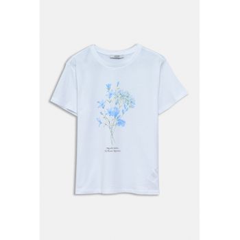 Tricou din bumbac cu imprimeu floral