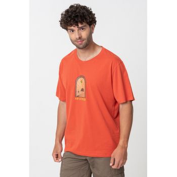 Tricou lejer cu imprimeu pe spate