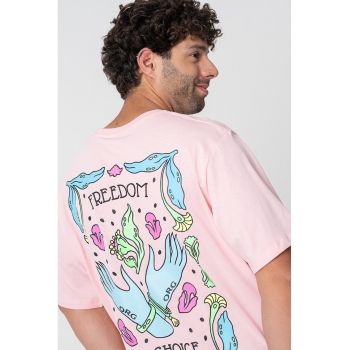Tricou lejer cu imprimeu pe spate