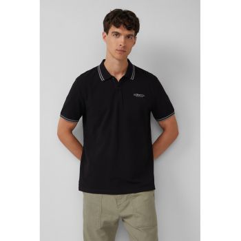 Tricou polo cu imprimeu logo discret