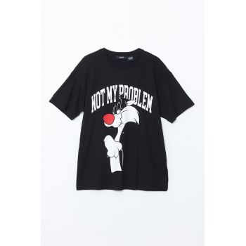 Tricou supradimensionat de bumbac Sylvester