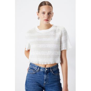 Bluza crop texturata