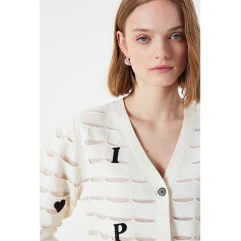 Cardigan cu decupaje decorative
