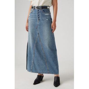 Fusta din denim cu slit lateral