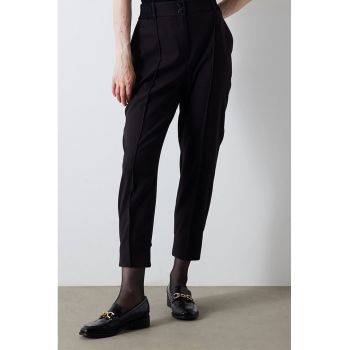 Pantaloni crop cu croiala conica