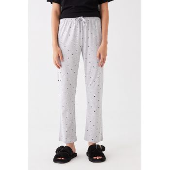 Pantaloni lungi de pijama din amestec de bumbac