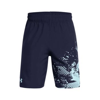 Pantaloni scurti cu model si talie elastica pentru fitness