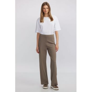 Pantaloni slim fit cu talie inalta
