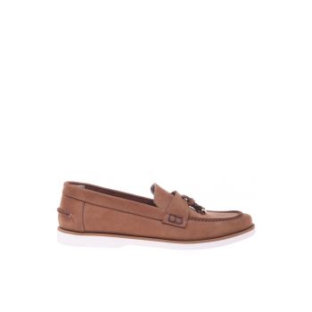 Pantofi loafer de piele intoarsa cu canafi