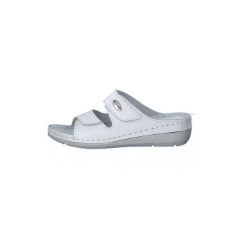 Papuci wedge de piele
