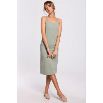Rochie midi cu bretele subtiri -
