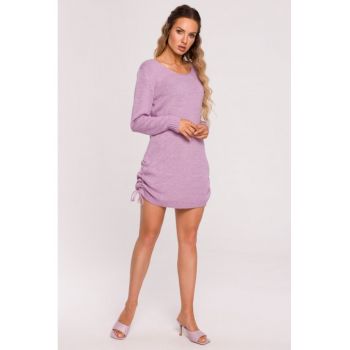 Rochie tricotata mini cu spatele decupat -