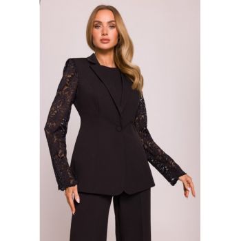 Sacou dama cu maneci din dantela -