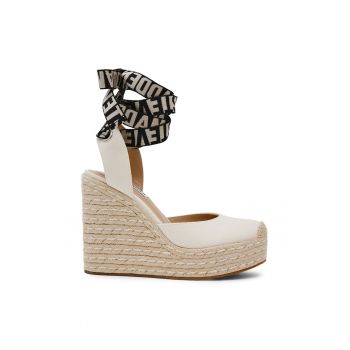 Sandale wedge cu sireturi Dafina