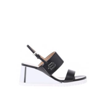 Sandale wedge de piele