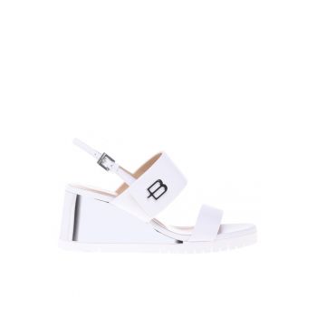 Sandale wedge de piele