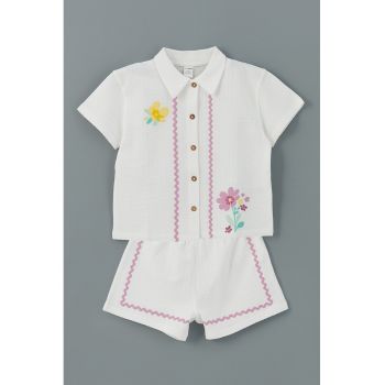 Set de camasa de bumbac si pantaloni scurti