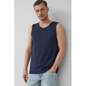 Top din bumbac cu logo discret
