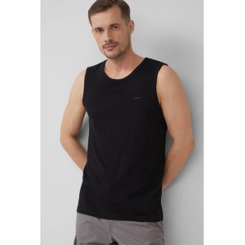 Top din bumbac cu logo discret