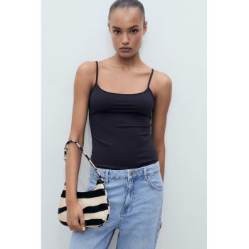 Top elastic cu bretele inguste