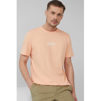 Tricou cu decolteu la baza gatului si detaliu logo