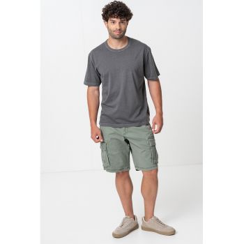 Tricou din bumbac cu decolteu la baza gatului Original