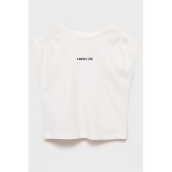 Tricou din bumbac cu detaliu brodat