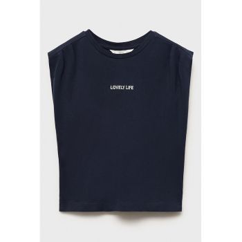 Tricou din bumbac cu detaliu brodat