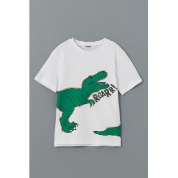 Tricou din bumbac cu imprimeu T-Rex