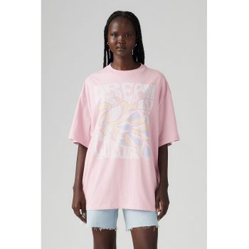 Tricou lejer de bumbac cu imprimeu grafic